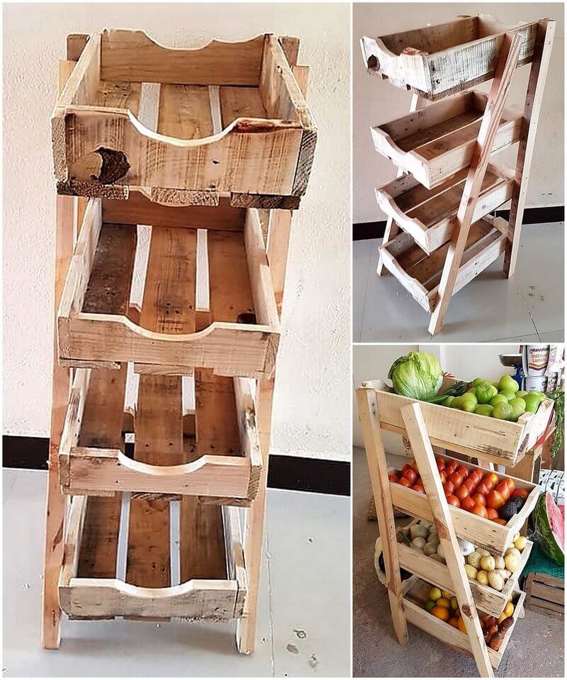 pallet fruit and vegitable storage rack