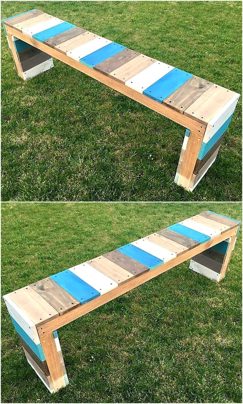 pallet garden bench