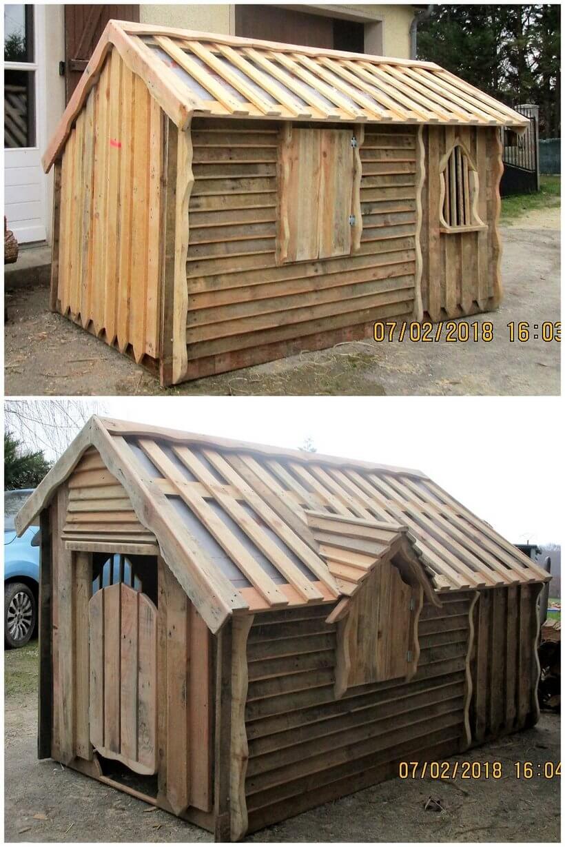 pallet hut for kids