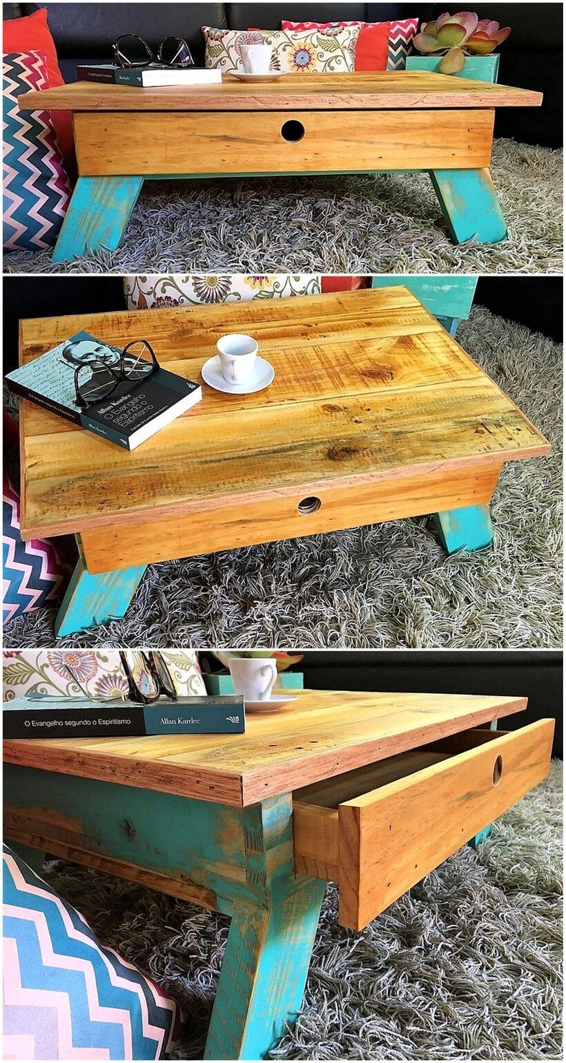 pallet rustic coffee table plan