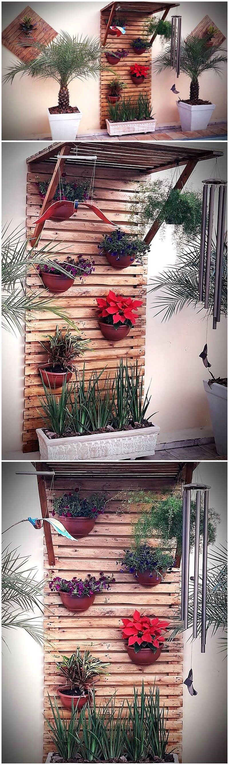 pallet wall planter art