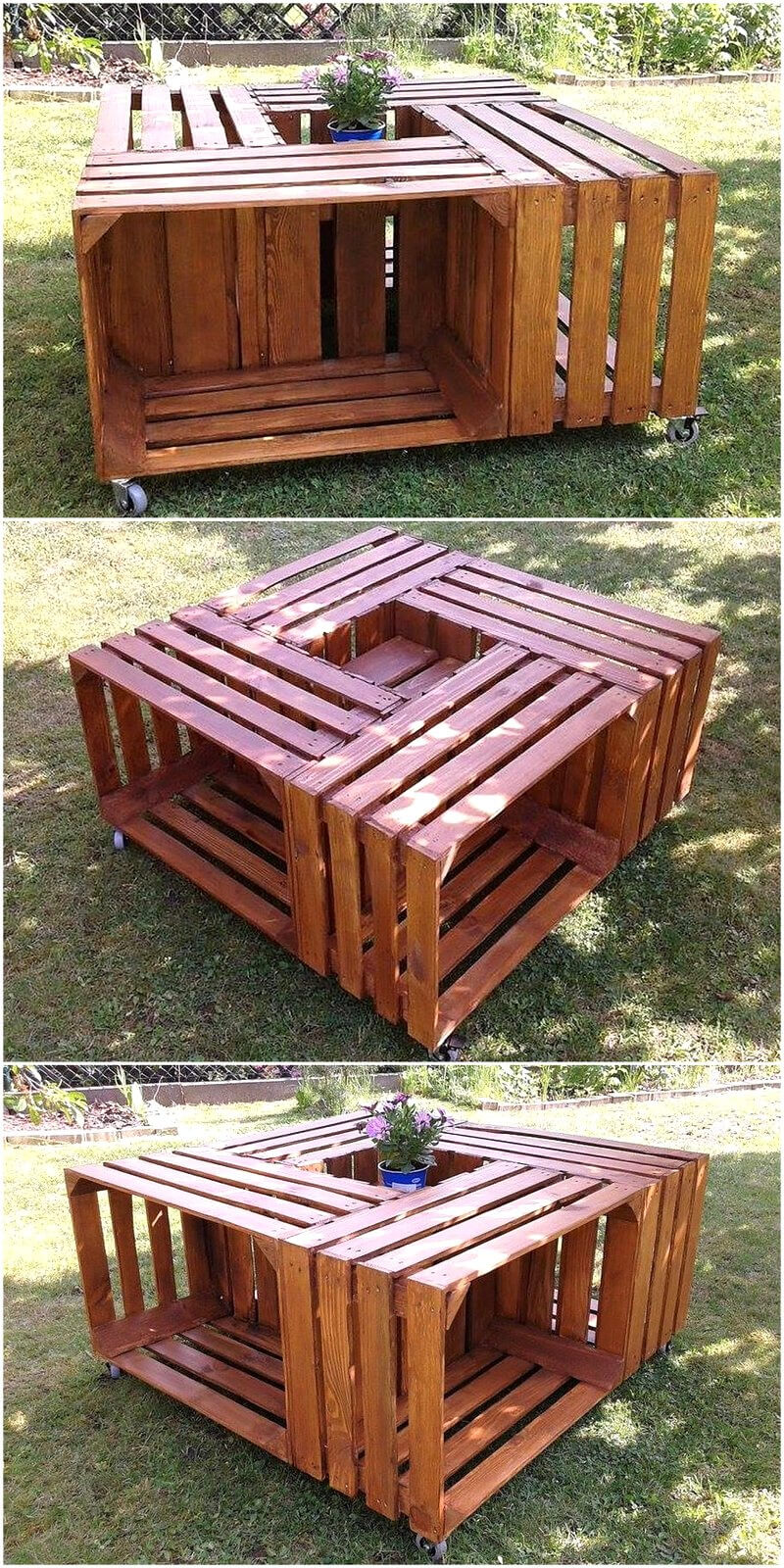 pallets fruit crates garden table