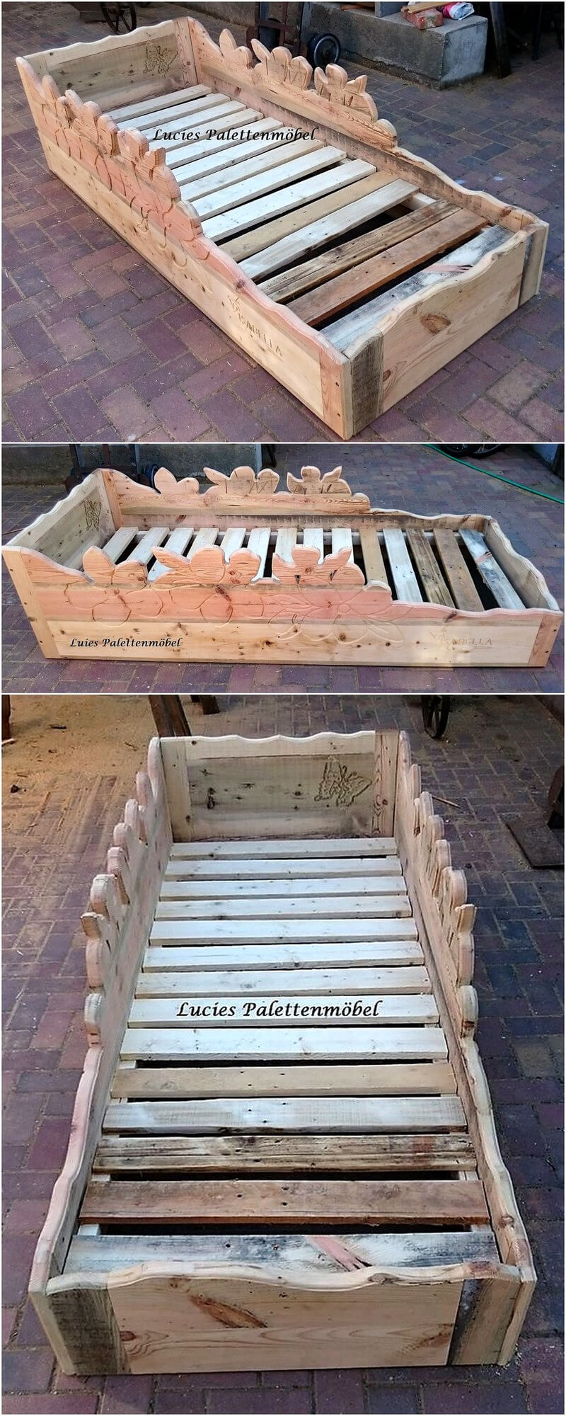 pallets made bed frame