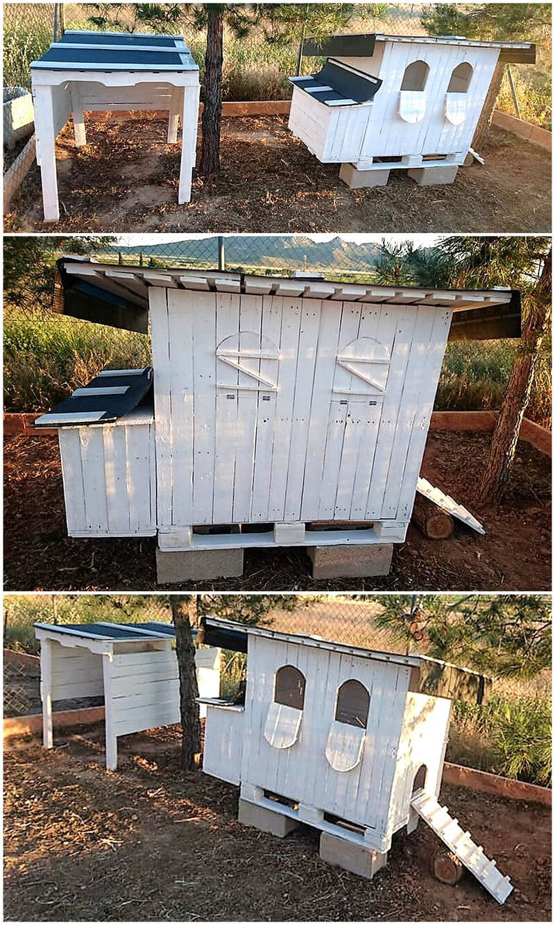 pallets made chicken house plan