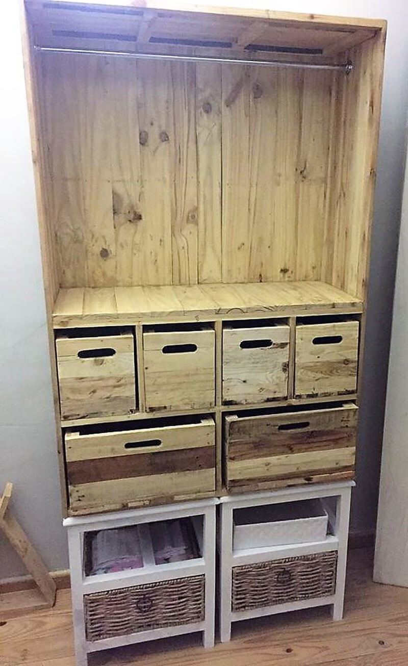 pallets storage cabinet plan