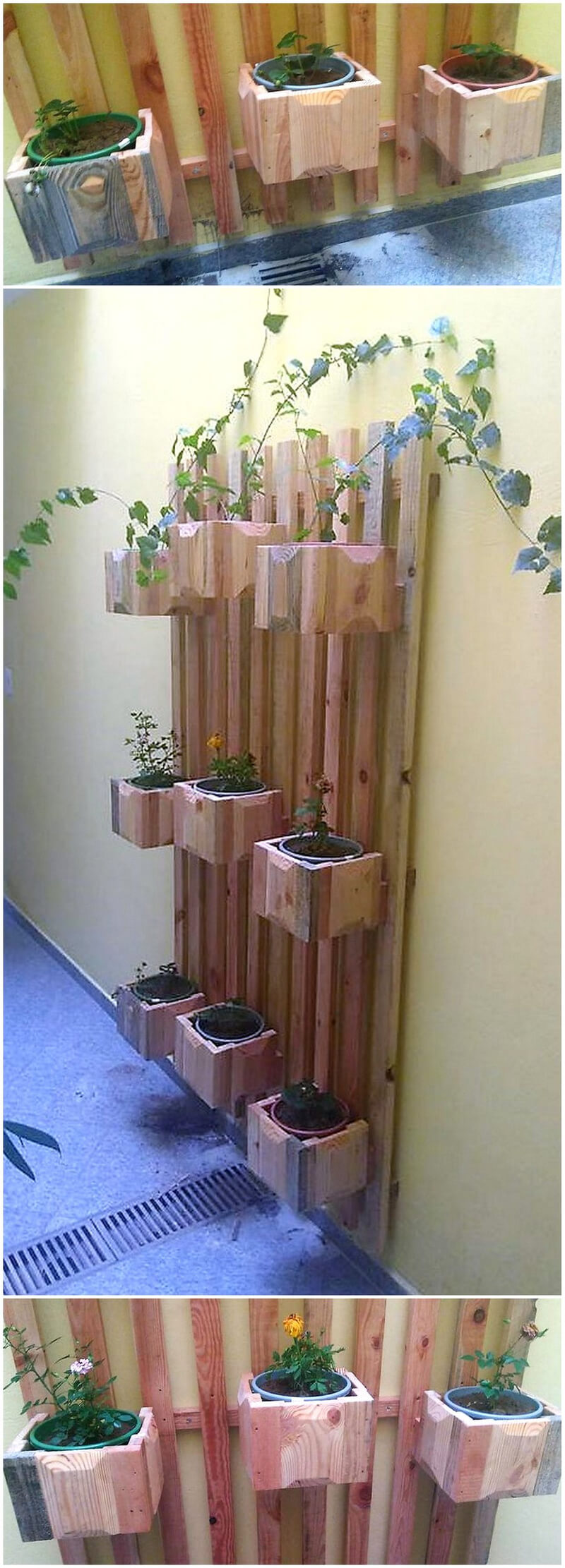 pallets wall planter idea