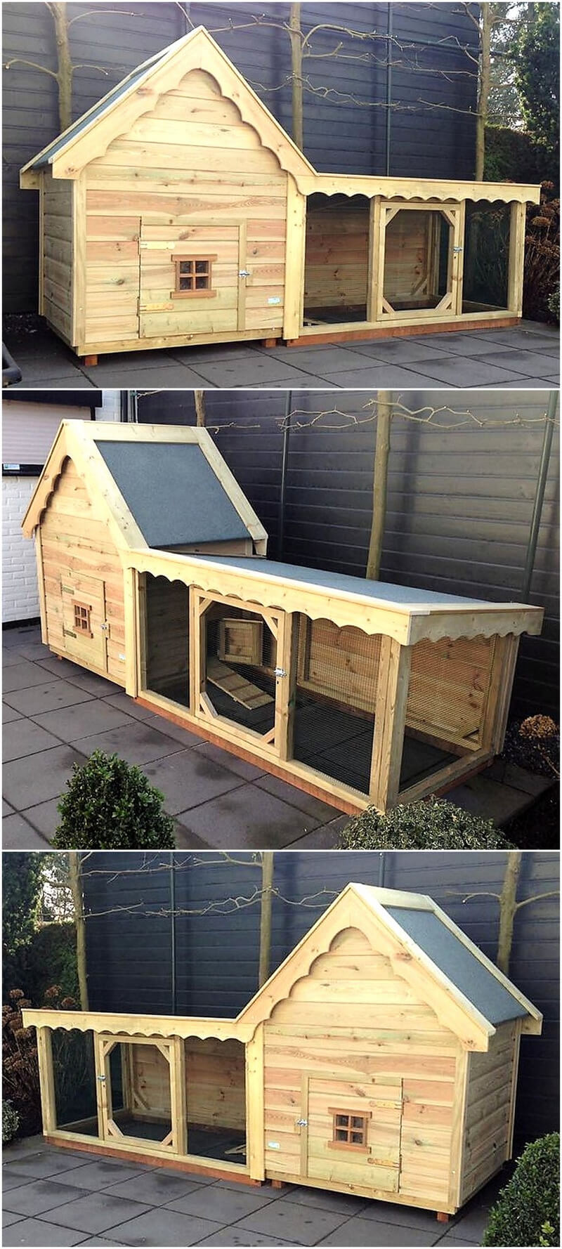 pallets wooden chicken coop plan