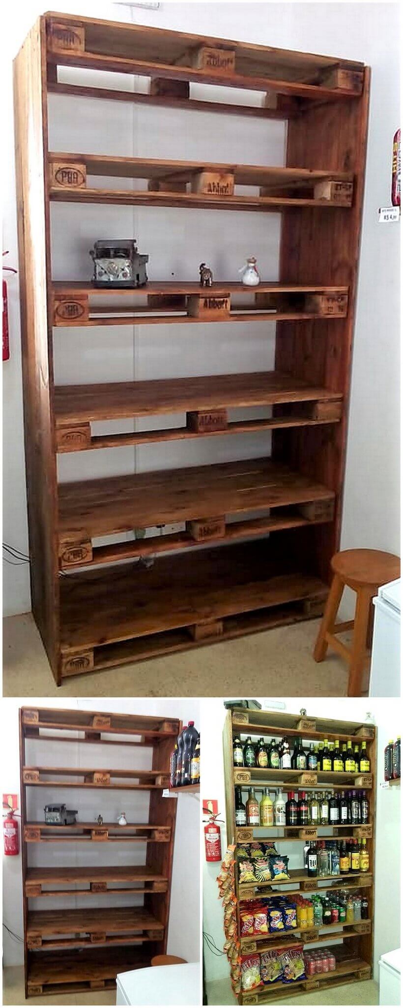 recycled pallet shelf idea