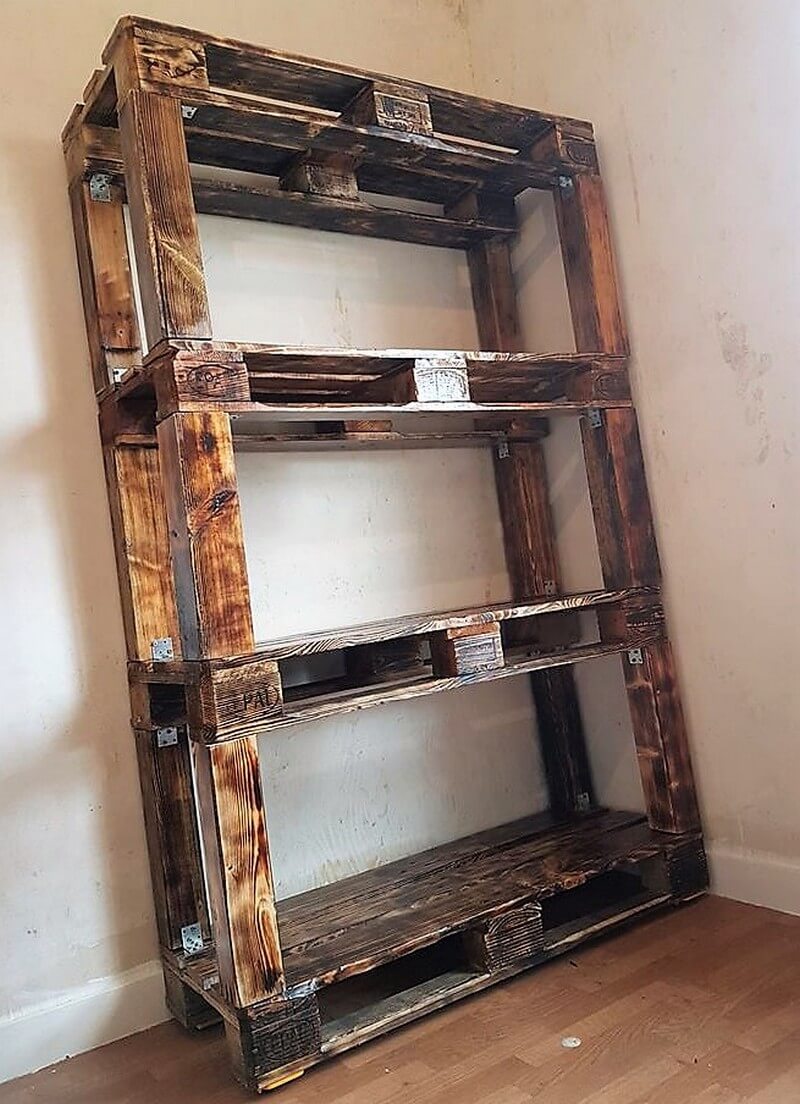 recycled pallet shelf rack