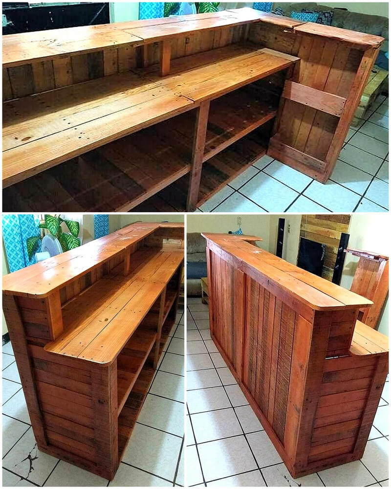 repurposed pallets bar