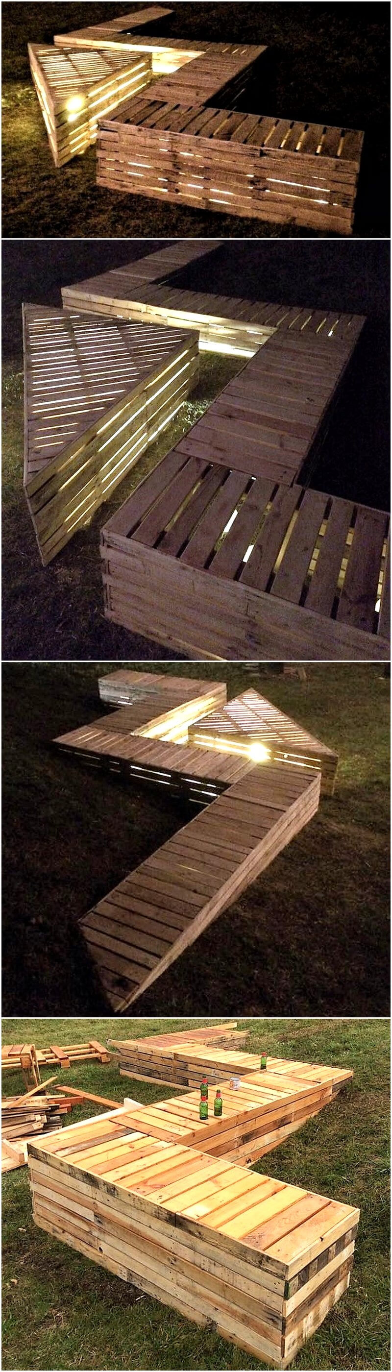 reused pallets garden lounge idea