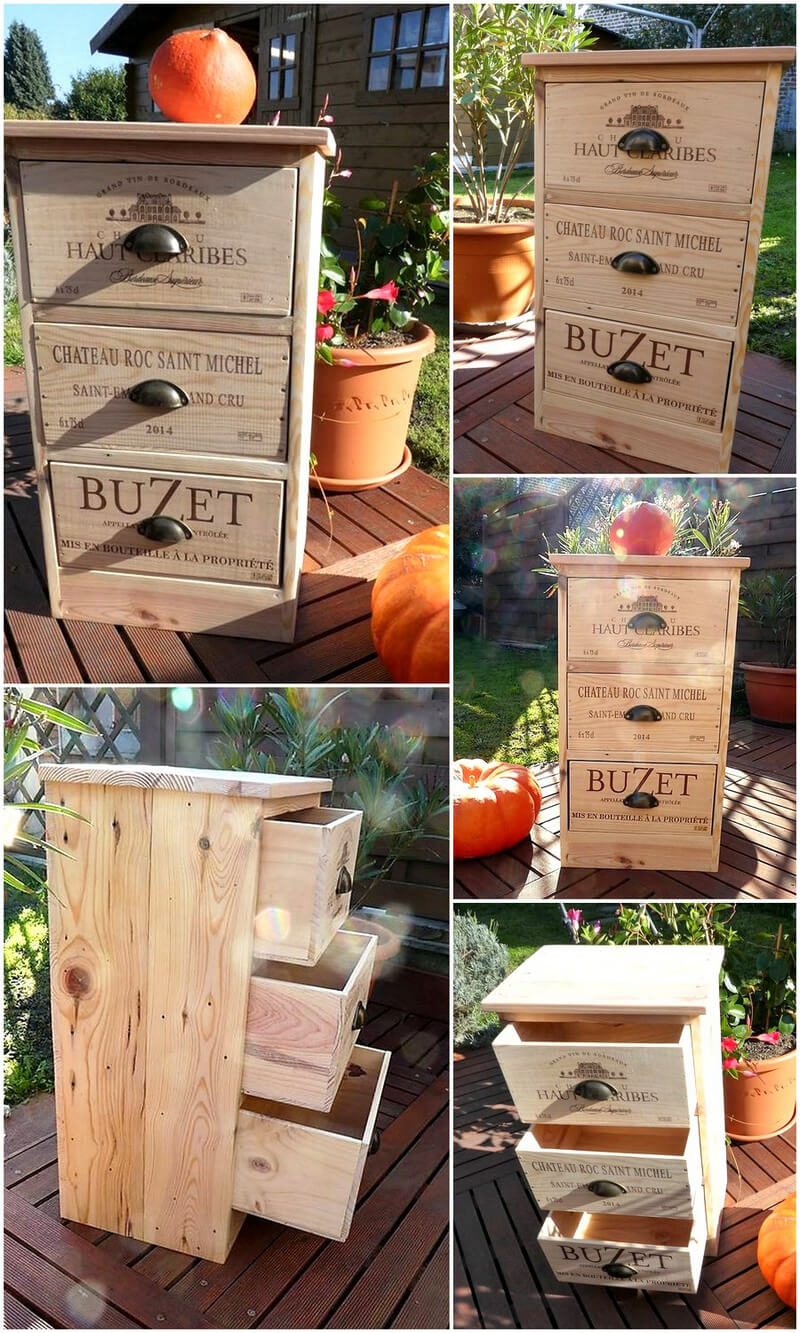 wood pallet night stand