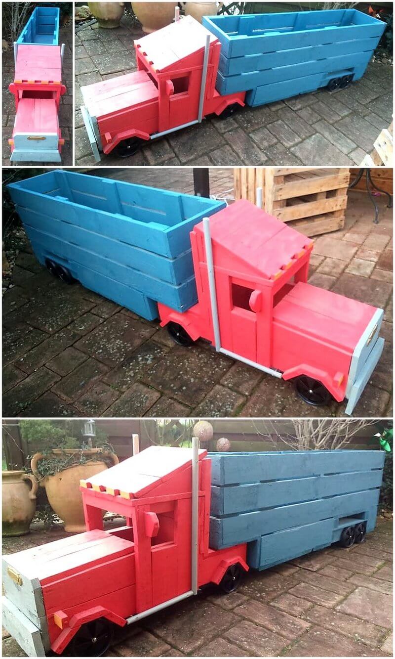 wood pallets kids play truck