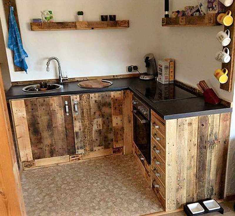 wooden pallet kitchen