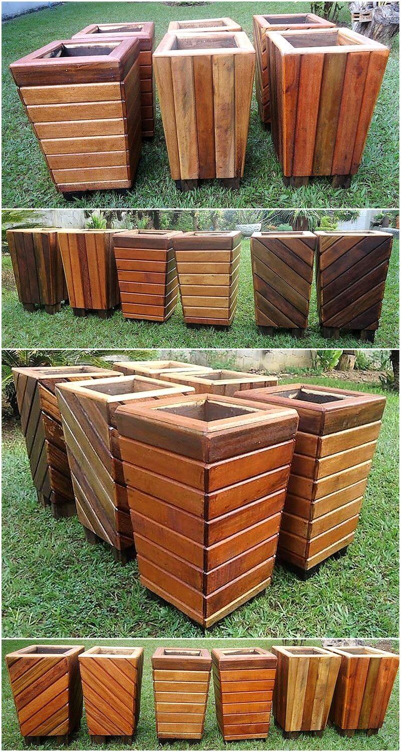 wooden pallet planter boxes