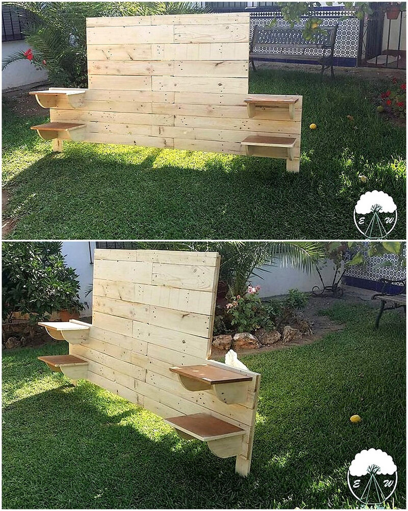 wooden pallets bed headboard idea