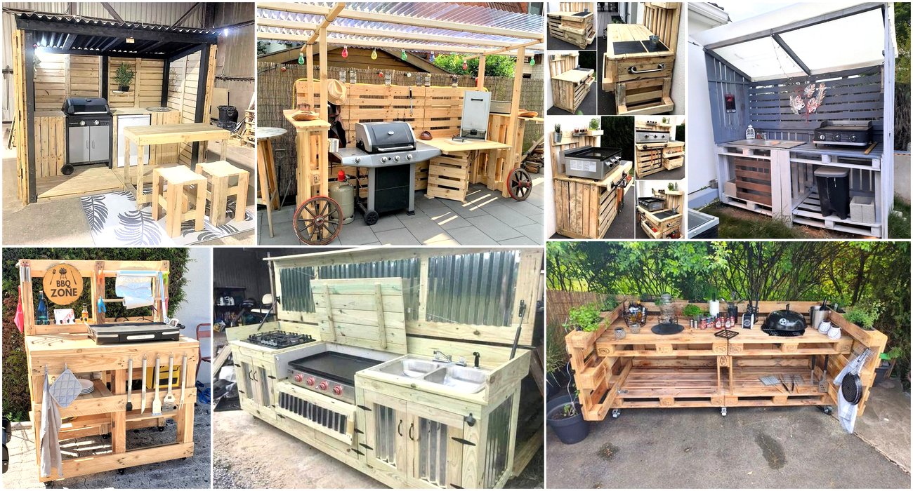 30 DIY Wood Pallet Outdoor Kitchen Ideas