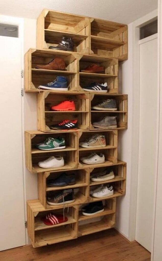 Wood Pallet Shoe Rack DIY Ideas Wood Pallet Creations