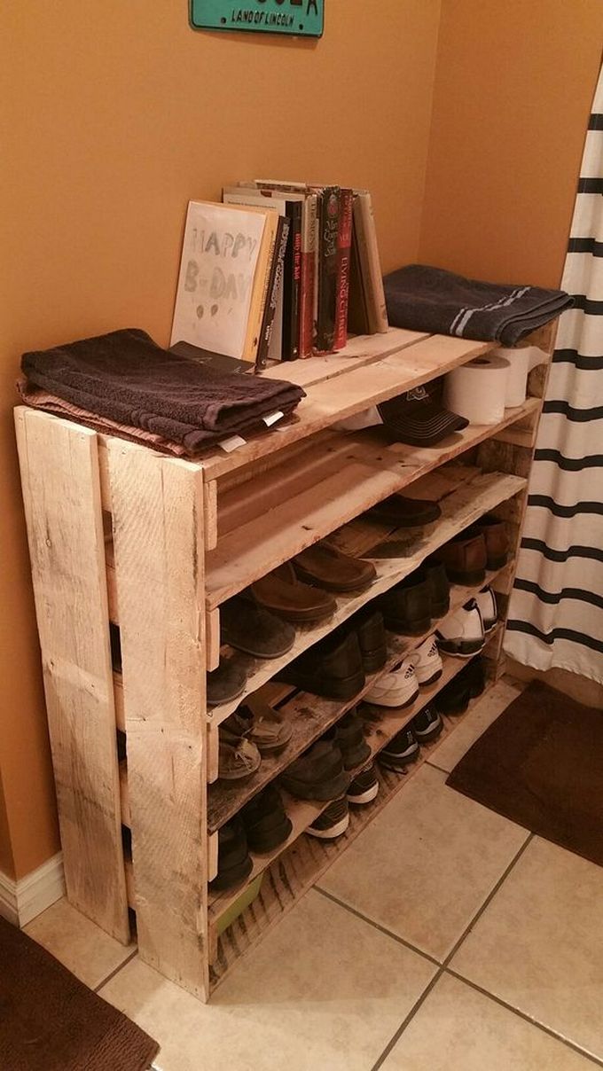 wood pallet shoe rack 11