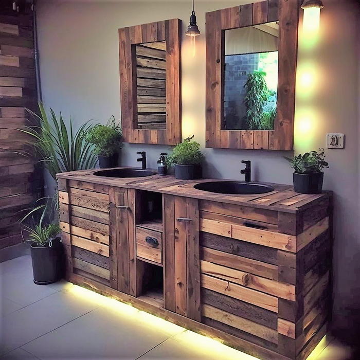 wood pallet bathroom vanity ideas (31)