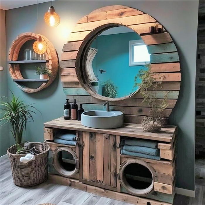 wood pallet bathroom vanity ideas (35)