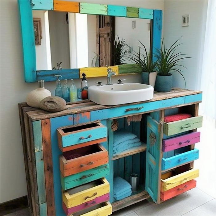 wood pallet bathroom vanity ideas (4)
