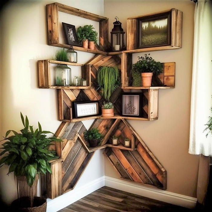 wood pallet corner shelf ideas (11)