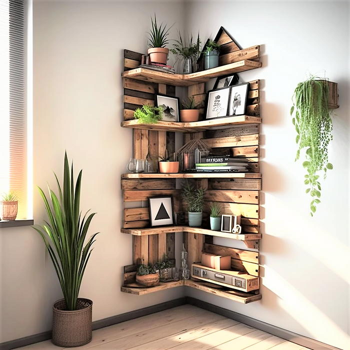wood pallet corner shelf ideas (19)