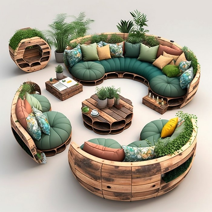 Wood Pallet Outdoor Furniture (18)