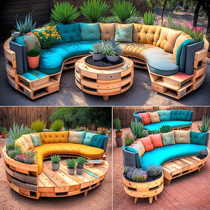 Wood Pallet Outdoor Furniture (19)