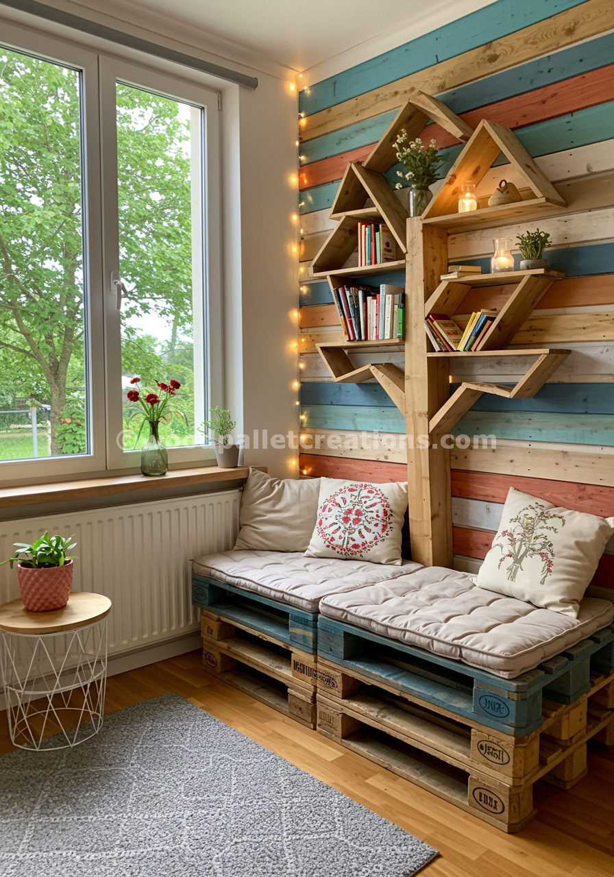 wood pallet made reading nooks (5)